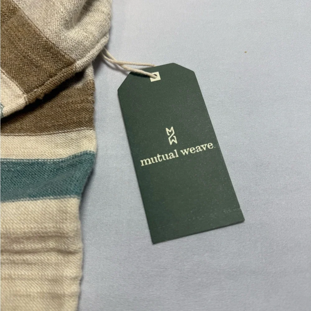 Mutual Weave Colorful Striped Crewneck Sweater NWT